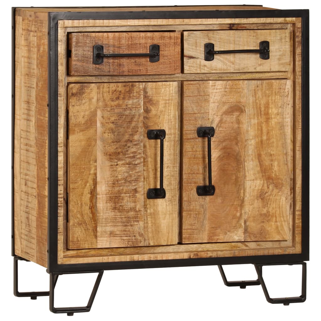 vidaXL Sideboard 25.6"x11.8"x27.6" Solid Mango Wood-2