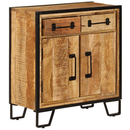 vidaXL Sideboard 25.6"x11.8"x27.6" Solid Mango Wood-3
