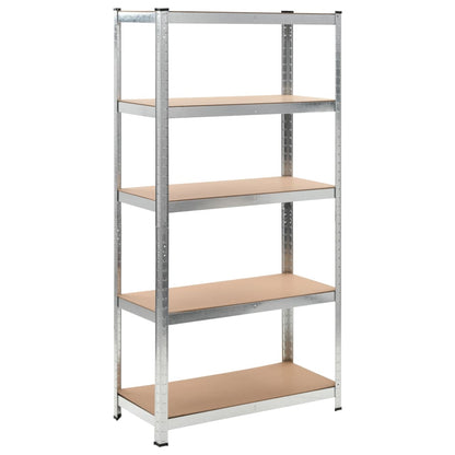 vidaXL Shelf Storage Office Bookshelf Shelving Unit Steel and Engineered Wood-1