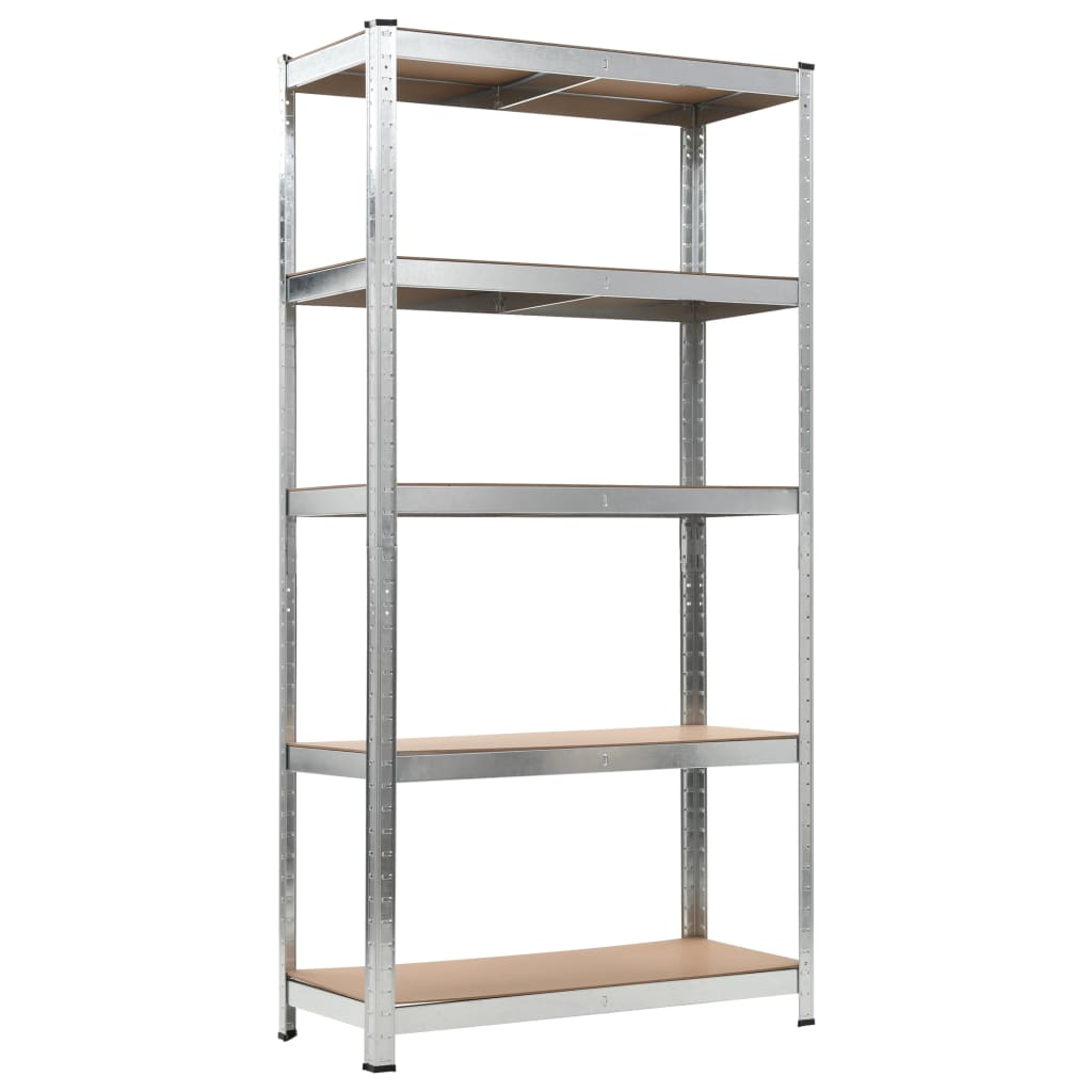 vidaXL Shelf Storage Office Bookshelf Shelving Unit Steel and Engineered Wood-2