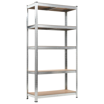 vidaXL Shelf Storage Office Bookshelf Shelving Unit Steel and Engineered Wood-2