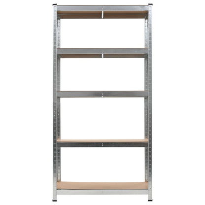 vidaXL Shelf Storage Office Bookshelf Shelving Unit Steel and Engineered Wood-3