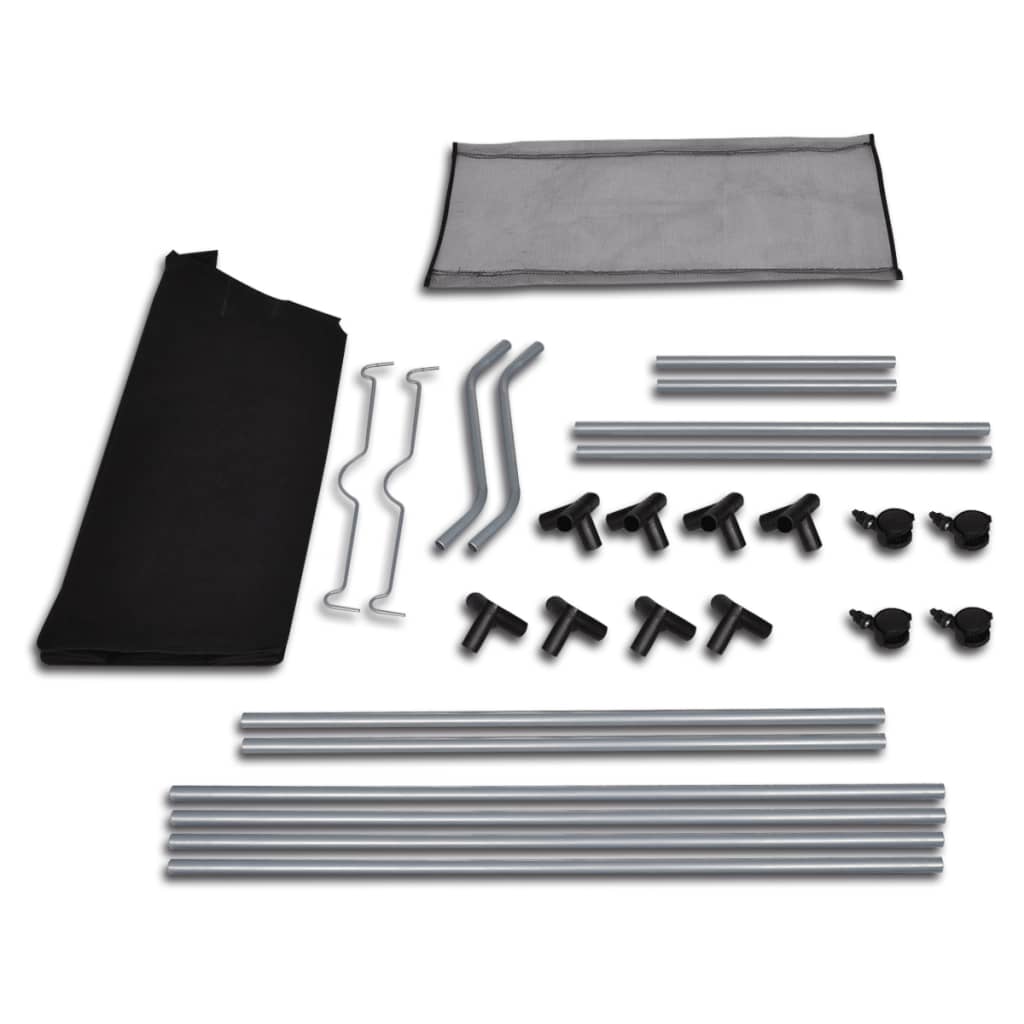 vidaXL Laundry Sorter with 4 Bags Black Gray-3