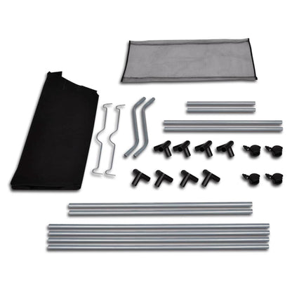 vidaXL Laundry Sorter with 4 Bags Black Gray-3