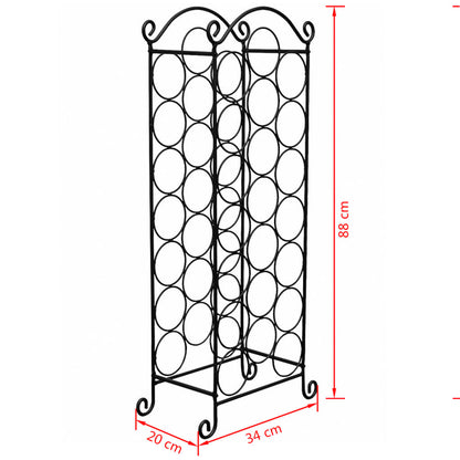 vidaXL Wine Rack for 21 Bottles Metal-4