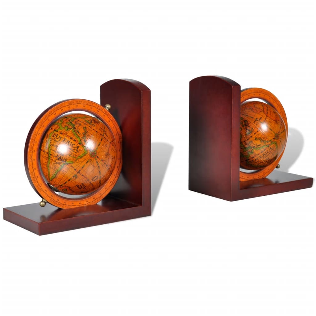 vidaXL Bookend Globe 2 pcs-0