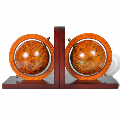 vidaXL Bookend Globe 2 pcs-1