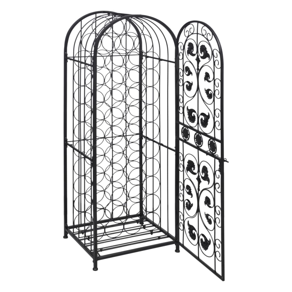 vidaXL Wine Rack Wine Bottle Holder Pantry Floor Wine Cabinet Organizer Metal-2