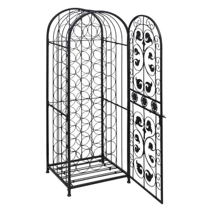 vidaXL Wine Rack Wine Bottle Holder Pantry Floor Wine Cabinet Organizer Metal-2