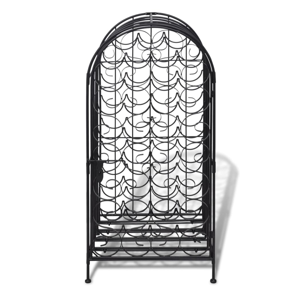 vidaXL Wine Rack Wine Bottle Holder Pantry Floor Wine Cabinet Organizer Metal-1