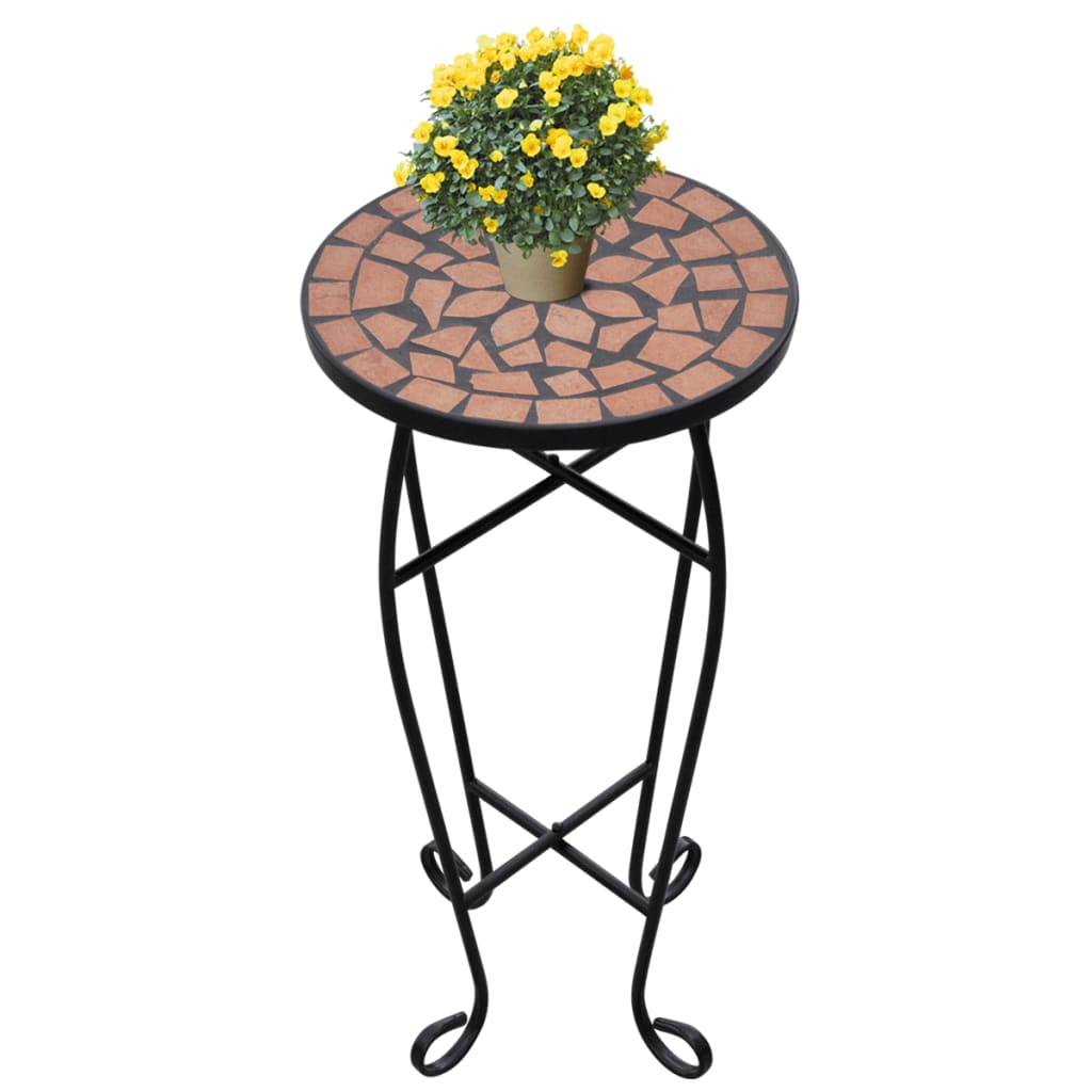 vidaXL Plant Stand Mosaic Table Patio Flower Pot Stand for Hall Patio Ceramic-5