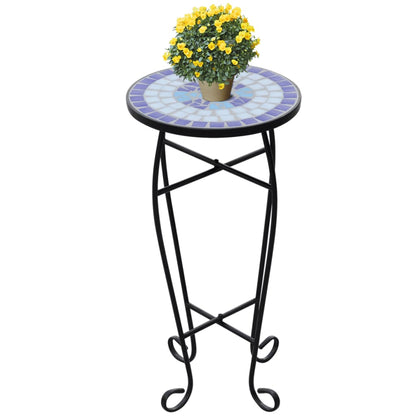 vidaXL Plant Stand Mosaic Table Patio Flower Pot Stand for Hall Patio Ceramic-6