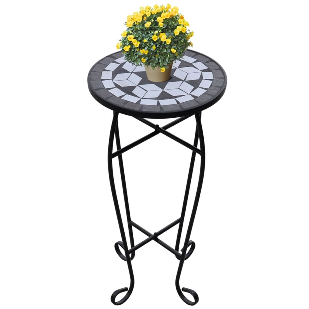 vidaXL Plant Stand Mosaic Table Patio Flower Pot Stand for Hall Patio Ceramic-7