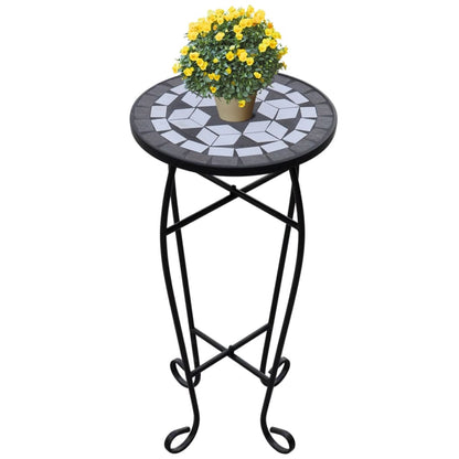 vidaXL Plant Stand Mosaic Table Patio Flower Pot Stand for Hall Patio Ceramic-7