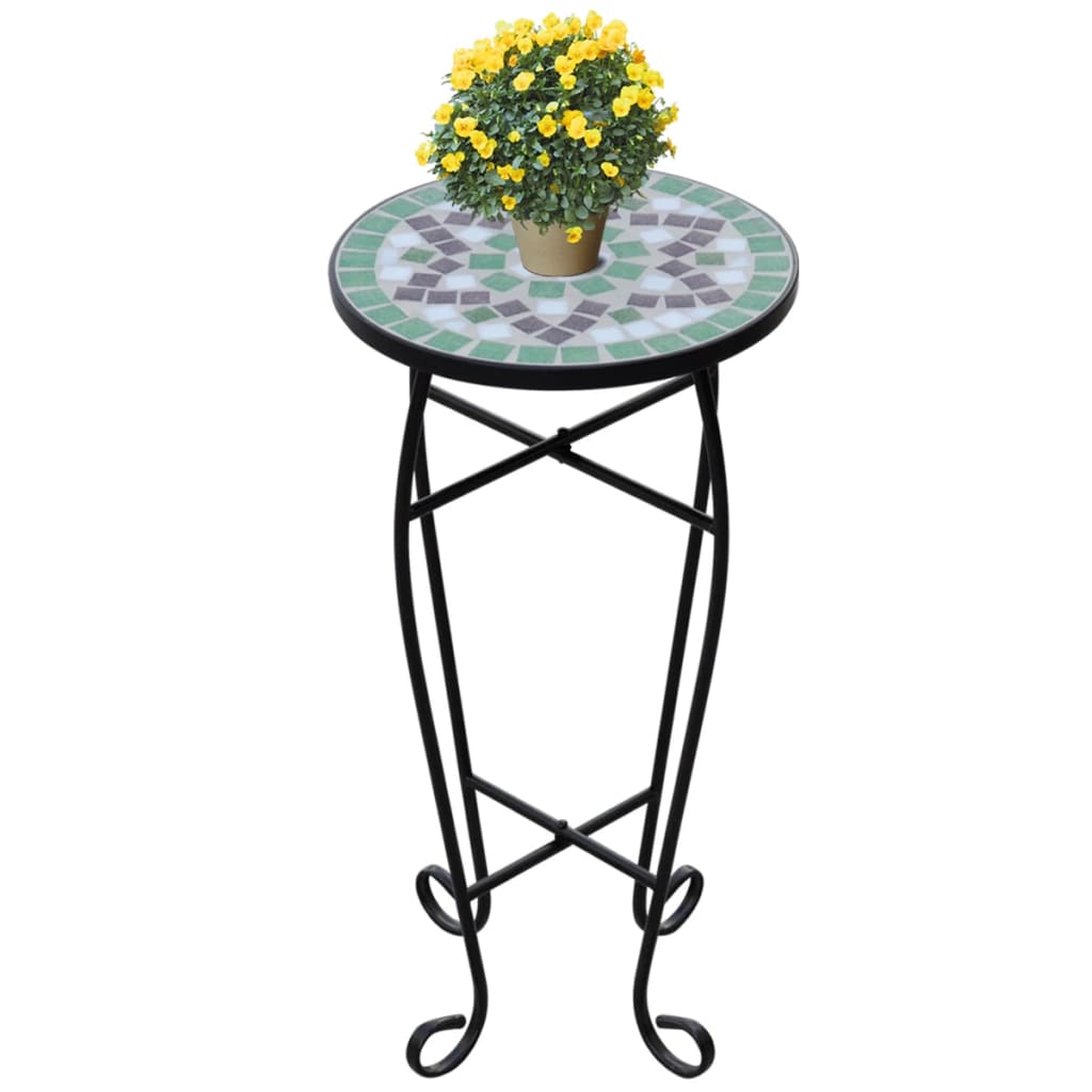 vidaXL Plant Stand Mosaic Table Patio Flower Pot Stand for Hall Patio Ceramic-0
