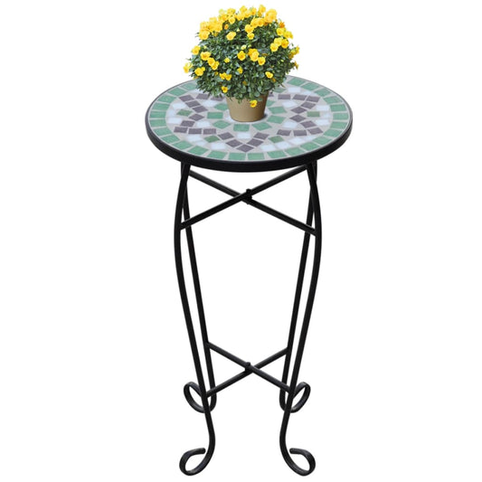 vidaXL Plant Stand Mosaic Table Patio Flower Pot Stand for Hall Patio Ceramic-0