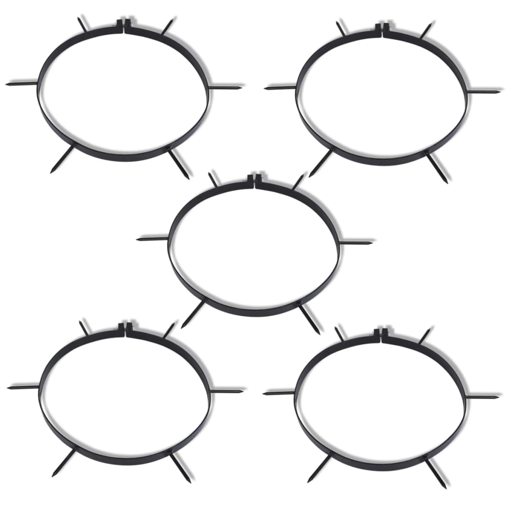 vidaXL Lawn Aerator Clamp with Spikes 5 pcs Diameter 11.8"-1