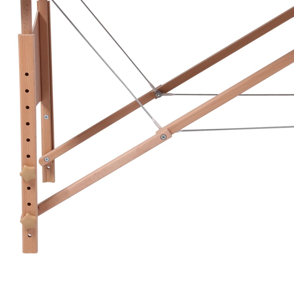 vidaXL Massage Table with Wooden Frame Portable Salon Therapy Table 4 Zones-4