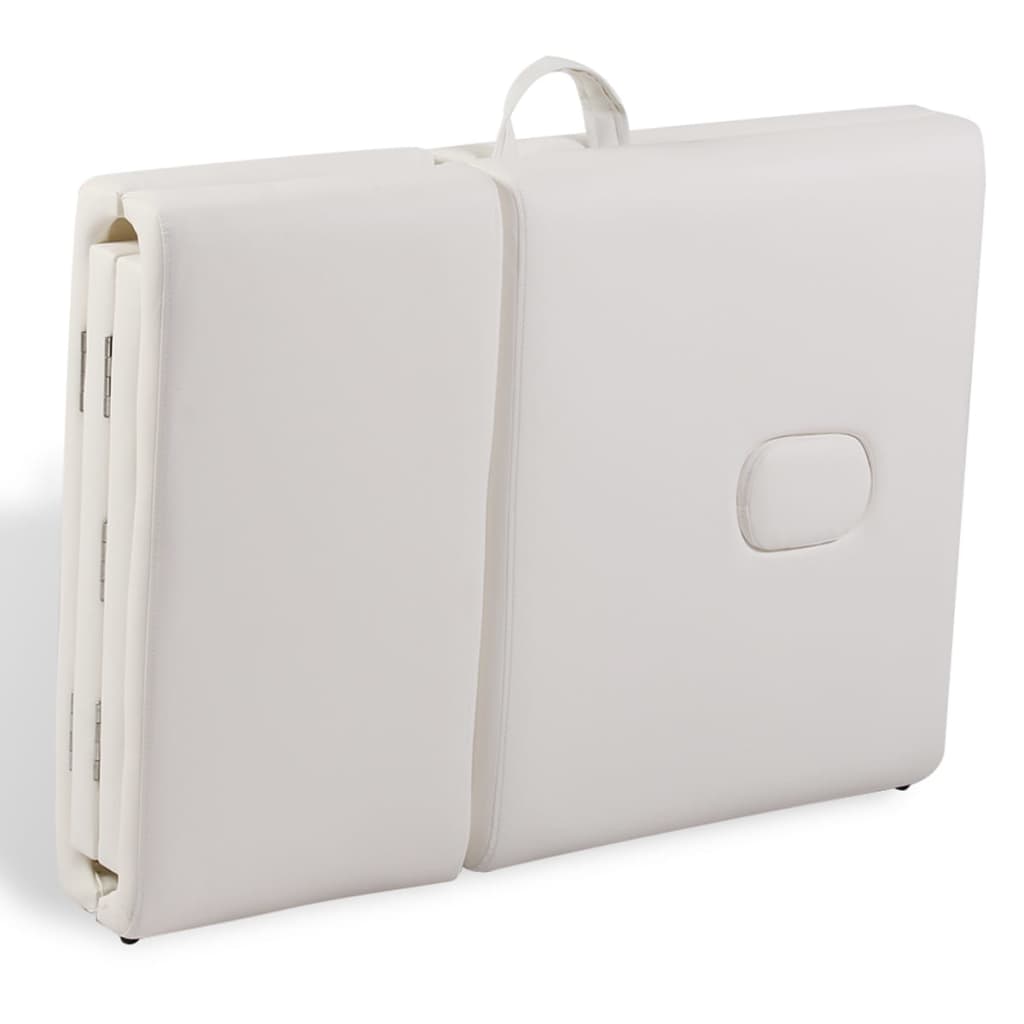 vidaXL Massage Table with Wooden Frame Portable Salon Therapy Table 4 Zones-3