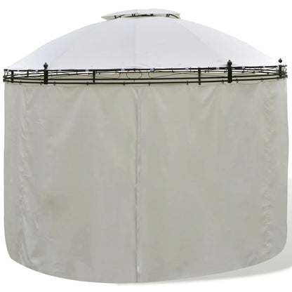 vidaXL Gazebo Round Pop up Canopy Tent Patio Pavilion Sunshade with Curtains-2