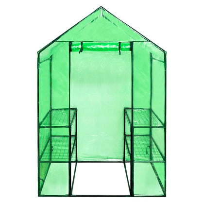 vidaXL Walk-in Greenhouse with 4 Shelves-3
