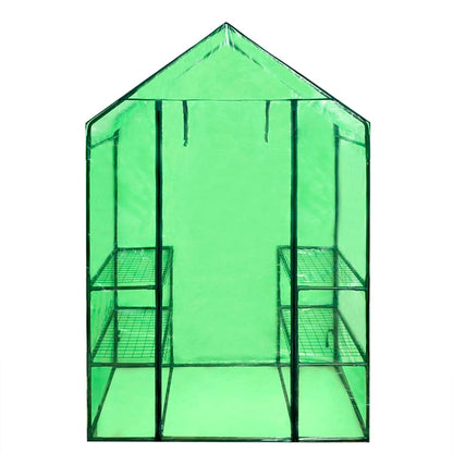 vidaXL Walk-in Greenhouse with 4 Shelves-4