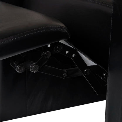 vidaXL 2-Seater Home Theater Recliner Sofa Black Faux Leather-3