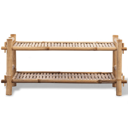 vidaXL 2-Tier Bamboo Shoe Rack-1