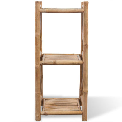 vidaXL 3/4/5-Tier Square Bamboo Shelf Display Shelving Rack Stand Organizer-2