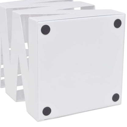 vidaXL White Square Umbrella Stand Storage Holder Walking Stick Steel 19.1"-2