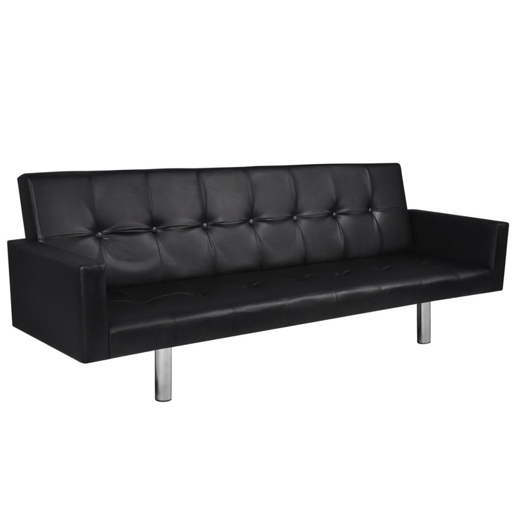 vidaXL Sofa Bed Sleeper Sectional Sofa Bed with Armrest Artificial Leather-1