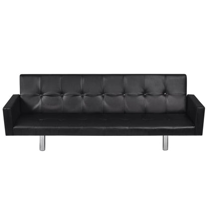 vidaXL Sofa Bed Sleeper Sectional Sofa Bed with Armrest Artificial Leather-3