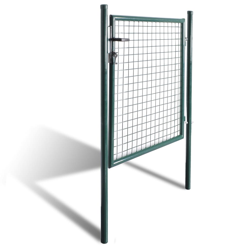 vidaXL Single Door Fence Gate Powder-Coated Steel-2