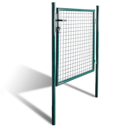 vidaXL Single Door Fence Gate Powder-Coated Steel-2
