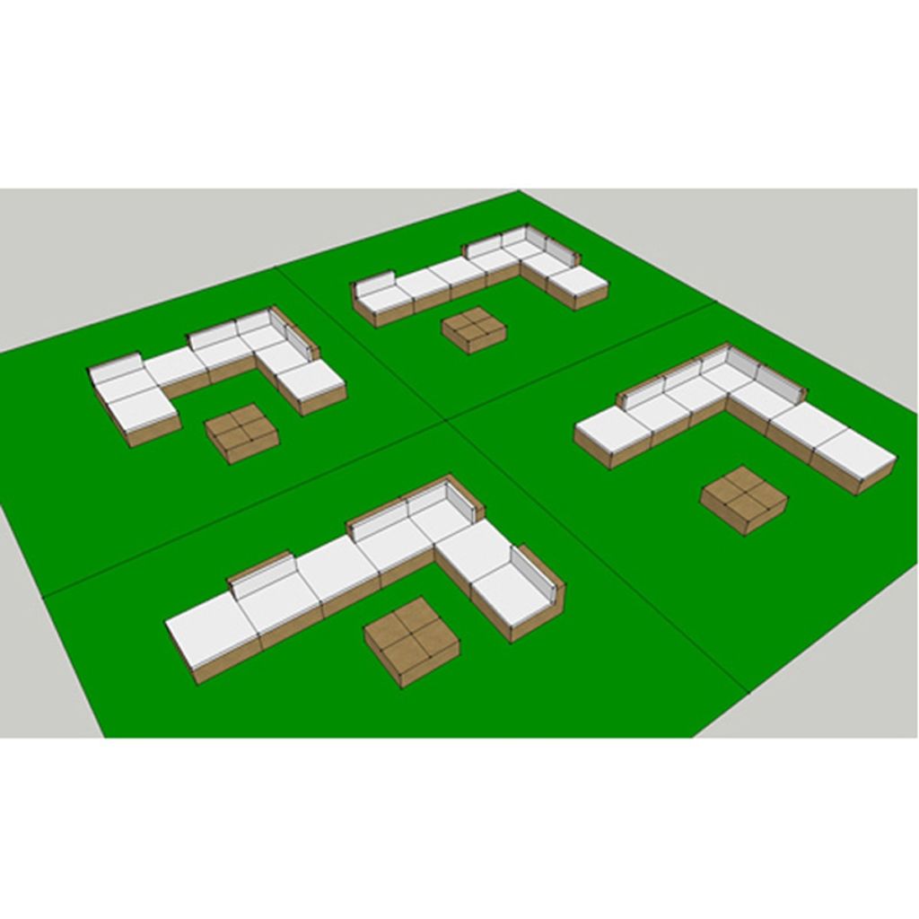 vidaXL 8 Piece Patio Lounge Set with Cushions Poly Rattan Brown-2