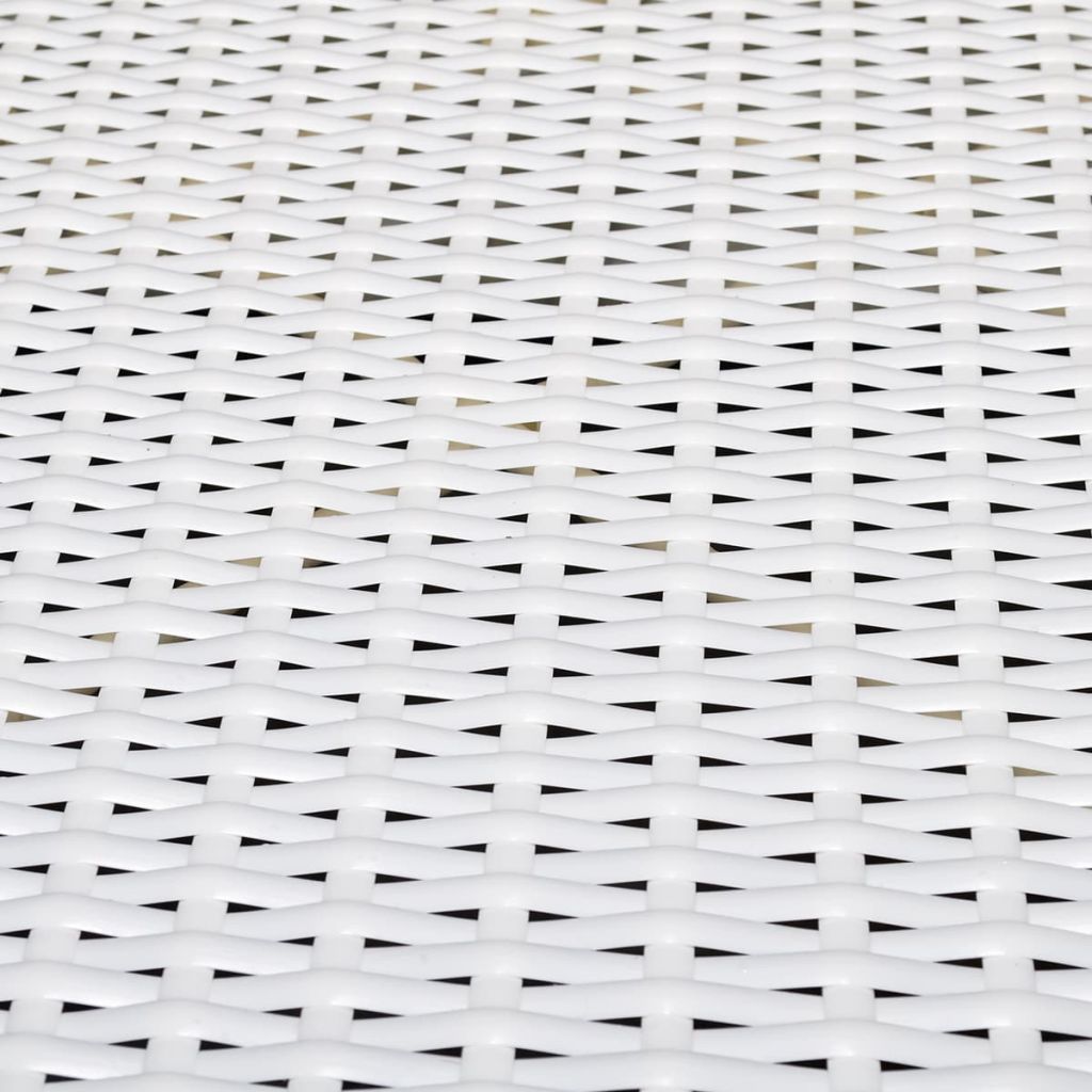 vidaXL 8 Piece Patio Lounge Set with Cushions Poly Rattan White-2