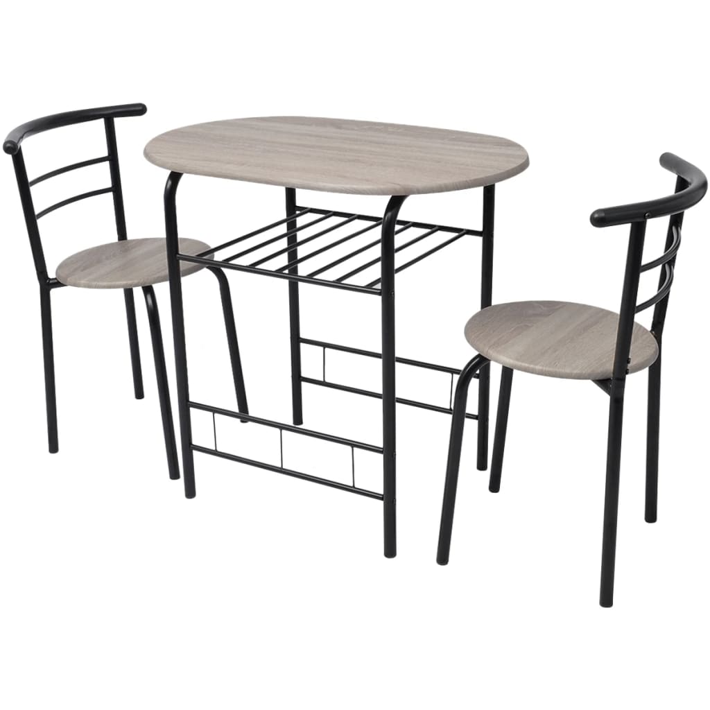 vidaXL Breakfast Bar Set Table and Chair Set for Kitchen Bar Table Set MDF-2