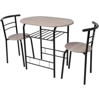 vidaXL Breakfast Bar Set Table and Chair Set for Kitchen Bar Table Set MDF-2
