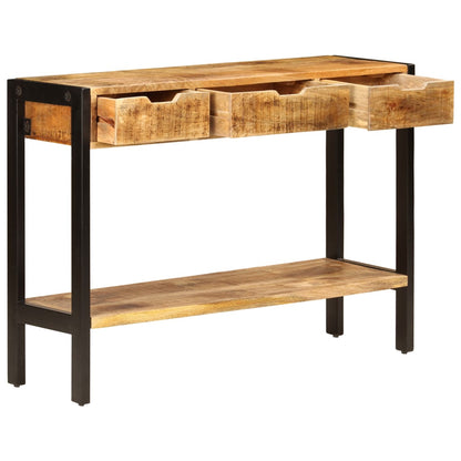 vidaXL Sideboard with 3 Drawers 43.3"x13.8"x29.5" Solid Mango Wood-2