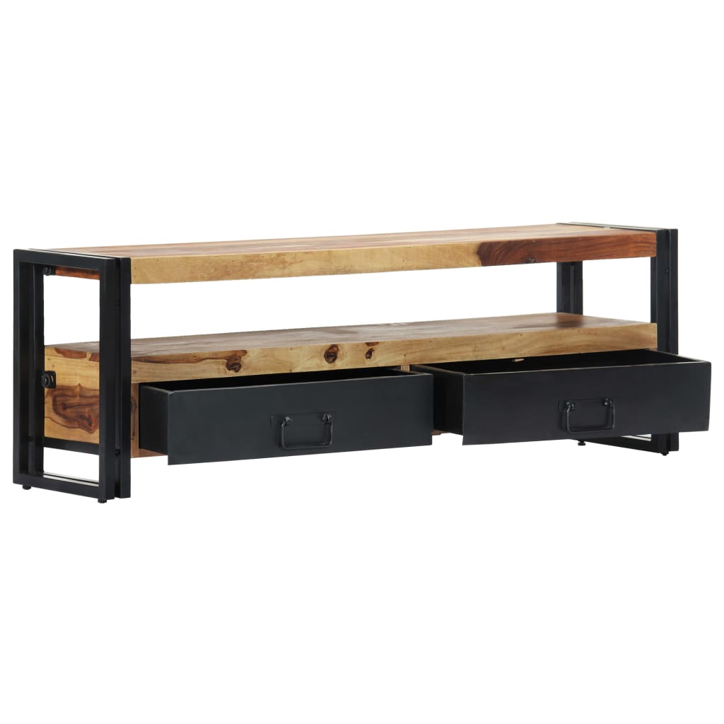vidaXL TV Stand 47.2"x11.8"x15.7" Solid Wood Sheesham