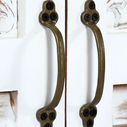 vidaXL Carved Sideboard White 23.6"x11.8"x35" Solid Mango Wood-3