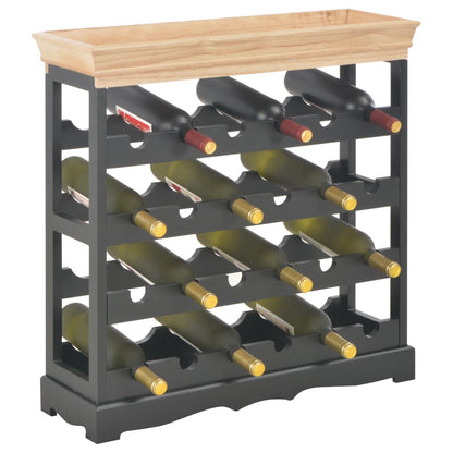 vidaXL Wine Rack Wine Bottle Holder with Top Tray Floor Wine Cabinet Organizer-1