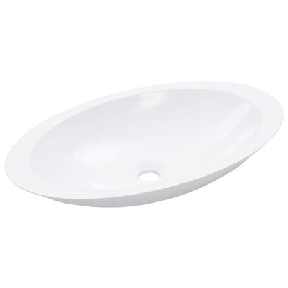 vidaXL Wash Basin Mineral Cast/Marble Cast White Washroom Sink Multi Sizes-3