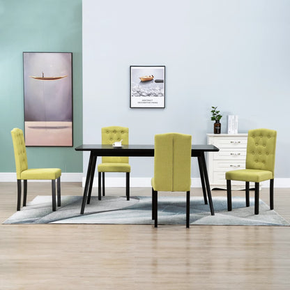vidaXL Dining Chairs Accent Side Chair with Solid Wood Legs for Kitchen Fabric-13