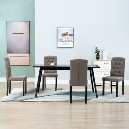 vidaXL Dining Chairs Accent Side Chair with Solid Wood Legs for Kitchen Fabric-14