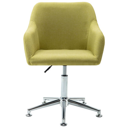 vidaXL Dining Chair 360 Degrees Swivel Accent Desk Chair with Arms Fabric-0