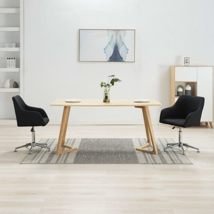 vidaXL Dining Chair 360 Degrees Swivel Accent Desk Chair with Arms Fabric-21