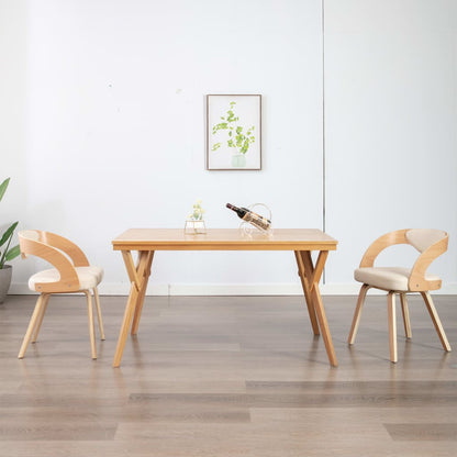 vidaXL Dining Chairs for Kitchen Restaurant 6 Pcs Bent Wood and Faux Leather-7