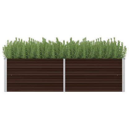 vidaXL Raised Garden Bed Raised Flower Bed Galvanized Steel Outdoor Planter-9