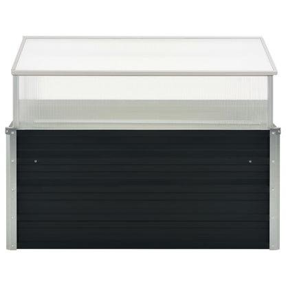 vidaXL Cold Frame Raised Garden Bed with Cover Greenhouse Galvanized Steel-1